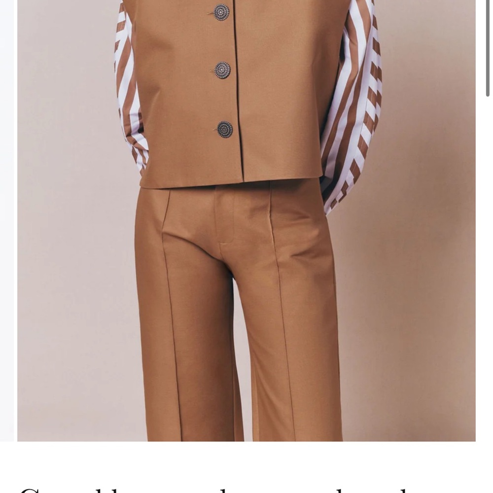 Destree Brown cotton Vest with Embellished Buttons